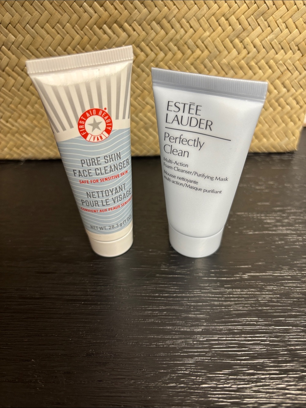 2pc travel facial wash-  Estee Lauder Perfectly Clean & First Aid beauty